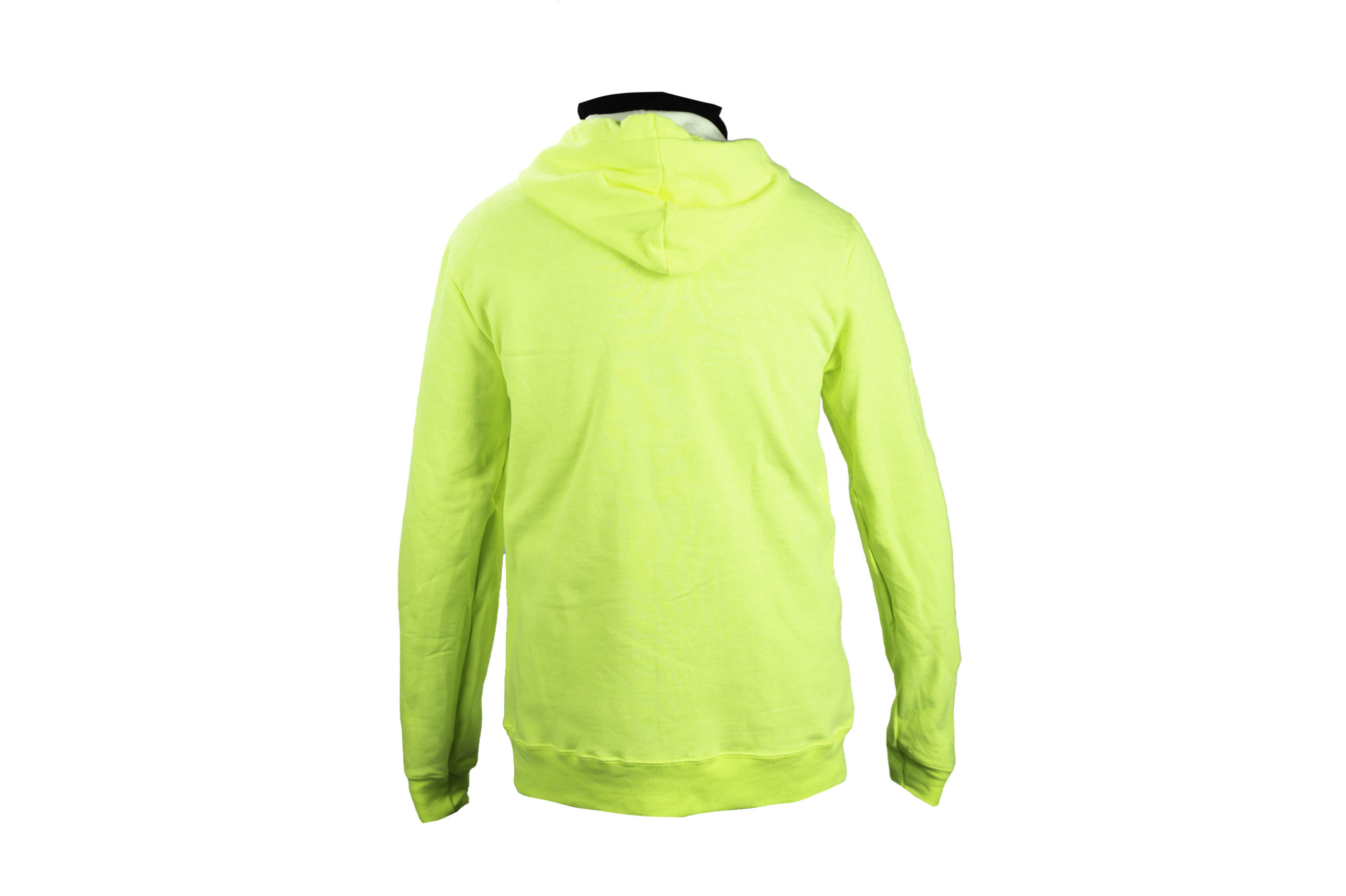 Adidas Zip-up Hoodie Neon Yellow Sweatshirt Fleece sz Medium M Green Stripe